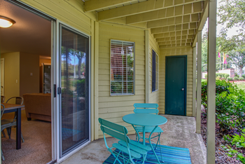 Take advantage of extra storage space on your private patio!